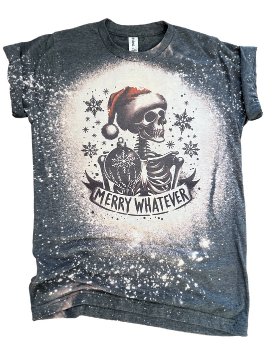 Merry Whatever – Bleached Christmas Tee