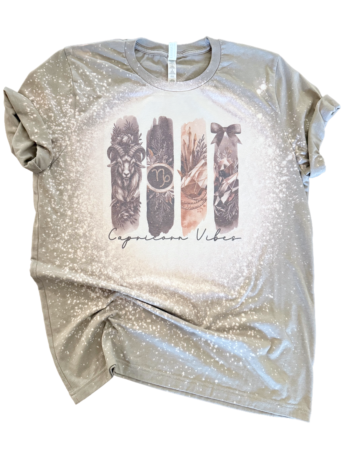 Capricorn Vibes – Zodiac Bleached Tee