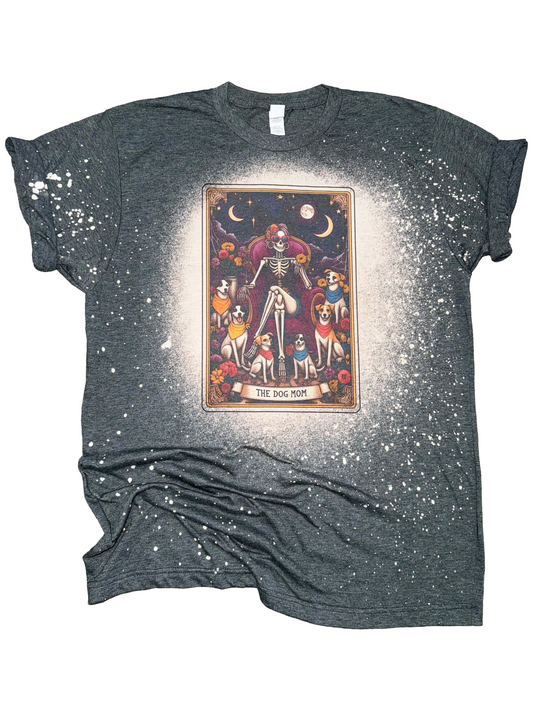 The Dog Mom – Tarot Card Bleached Tee
