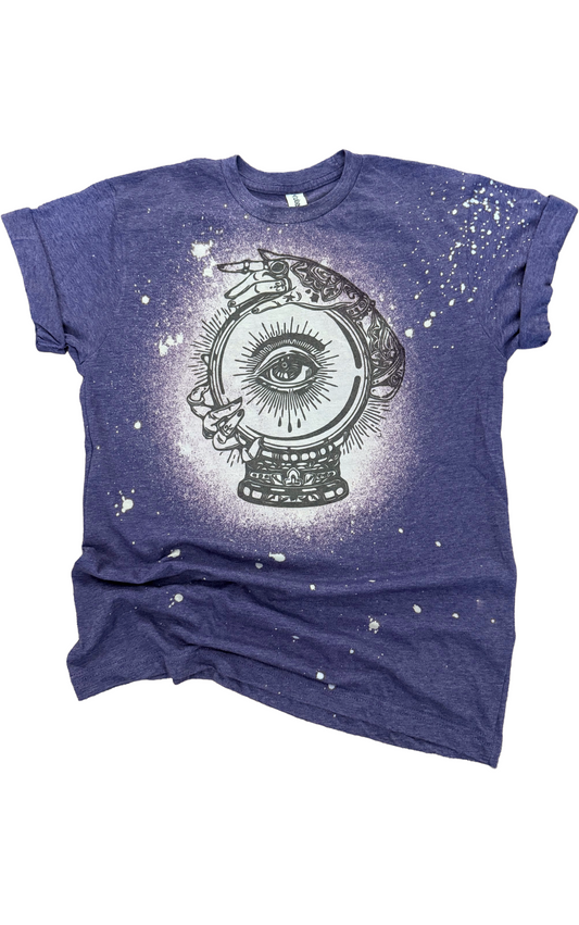Crystal Ball Halloween Bleached Tee