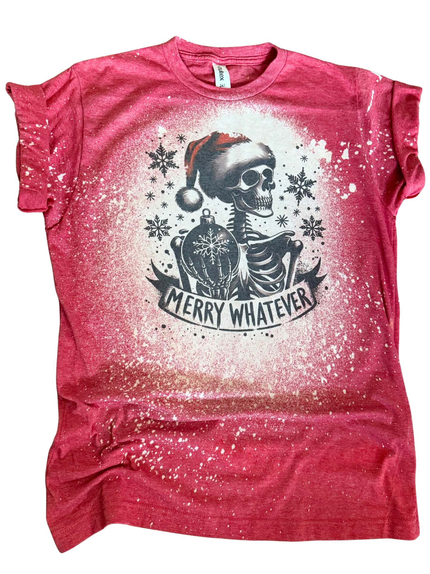 Merry Whatever – Bleached Christmas Tee