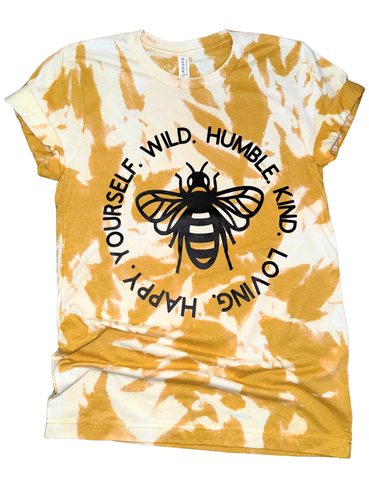 Bee Wild, Humble, Kind Tie Dye Tee