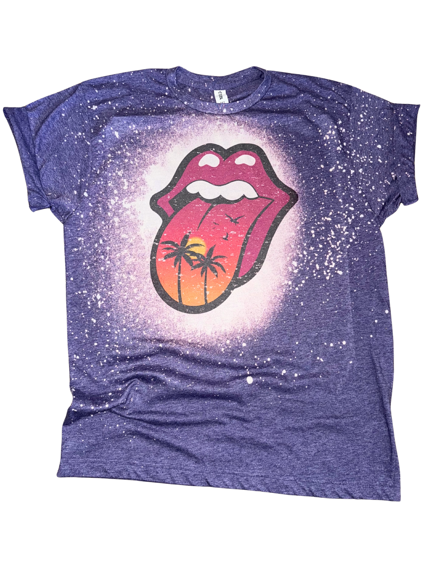 Sunset Tongue – Bleached Retro Tee