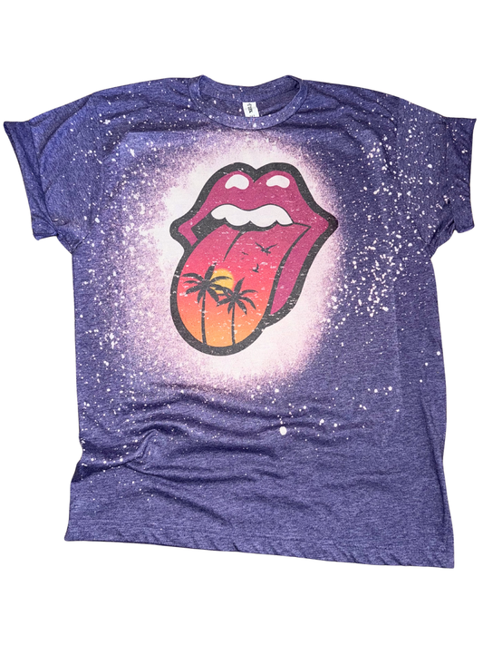 Sunset Tongue – Bleached Retro Tee