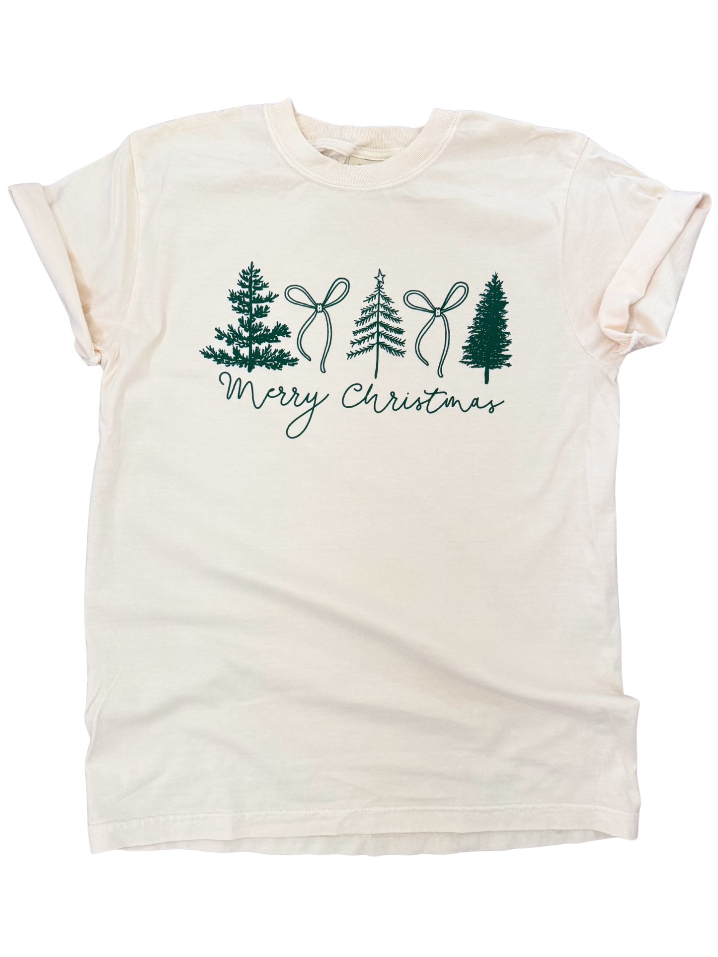 Merry Christmas Trees + Bows Tee