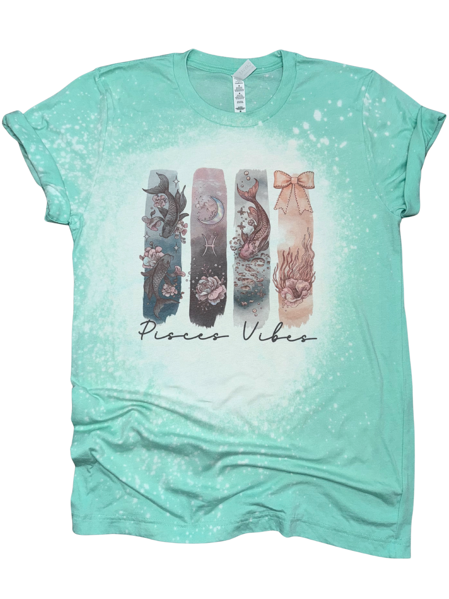 Pisces Vibes – Bleached Zodiac Tee