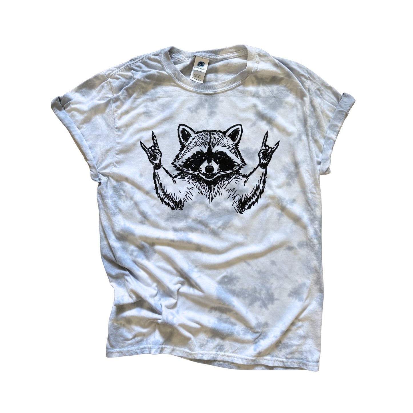 Rock On Raccoon - Tie-dye Tee 🦝🤘