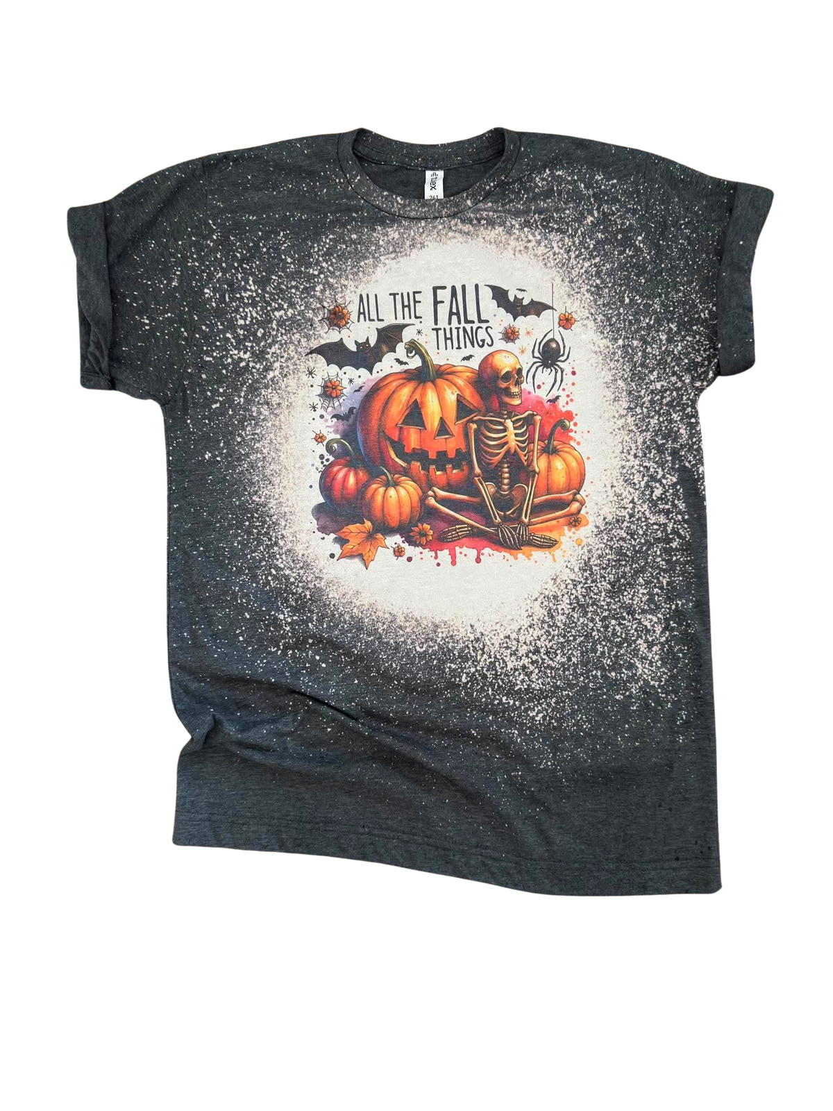 All the Fall Things – Halloween Bleached Tee 🎃🍂