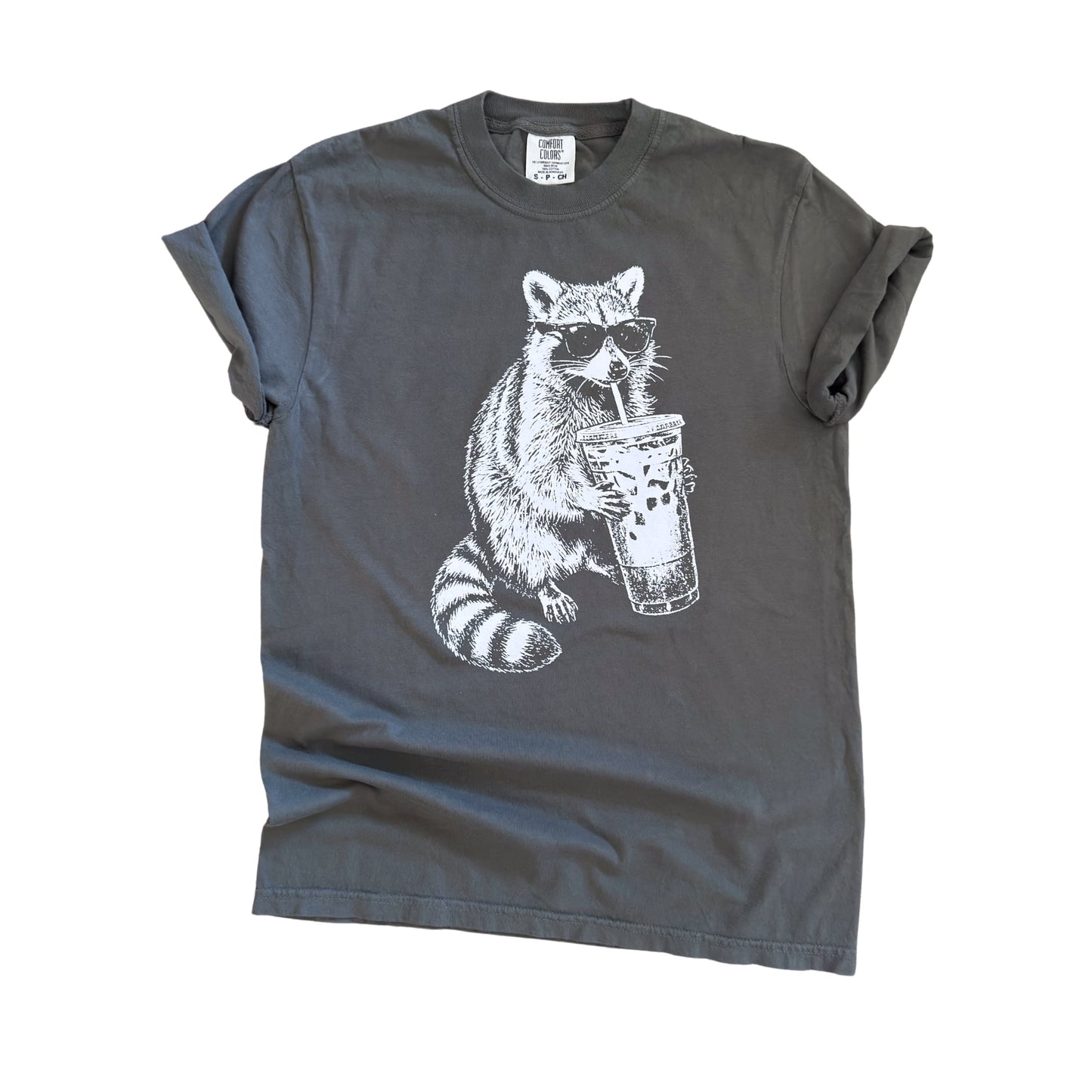 Cool Raccoon Iced Coffee Tee 🦝🥤