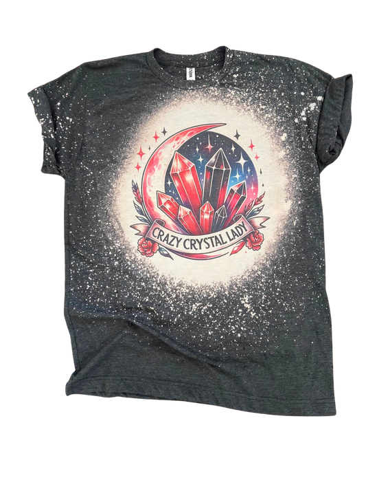 Crazy Crystal Lady – Bleached Tee 💎🌙
