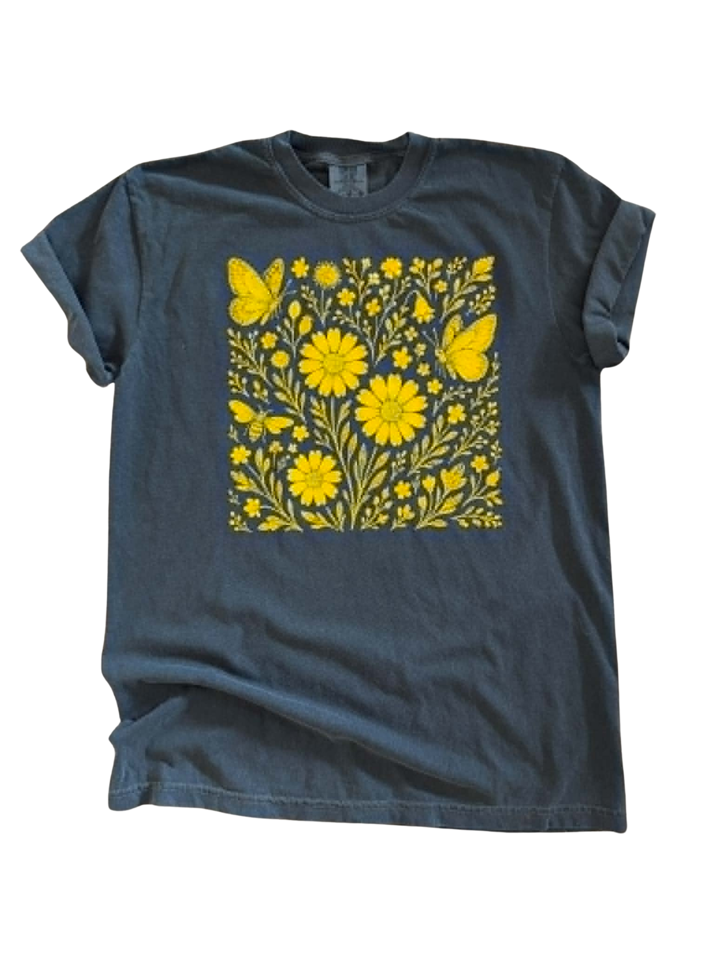 Golden Garden Bloom - Graphic Tee 🌼🦋