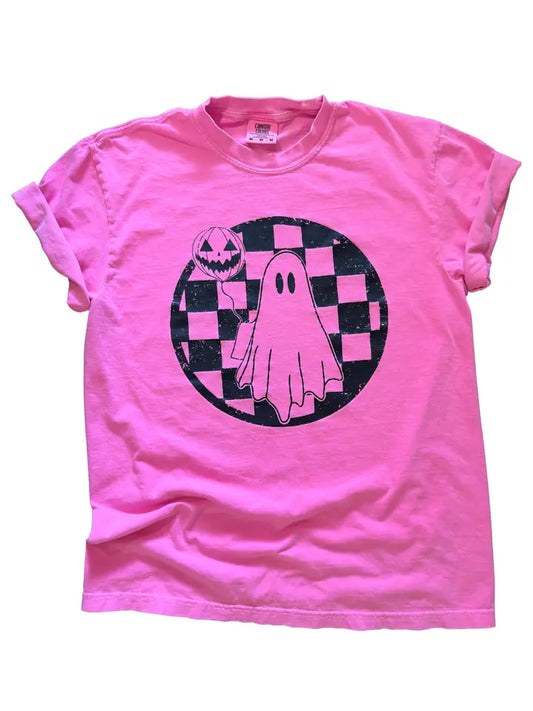Checkered Ghost - Graphic Tee 👻💖
