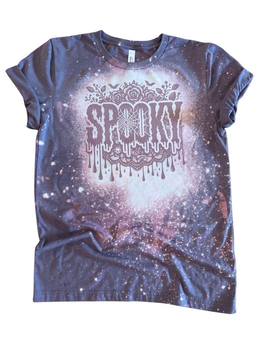 Spooky - Bleached Tee 🕸️🖤