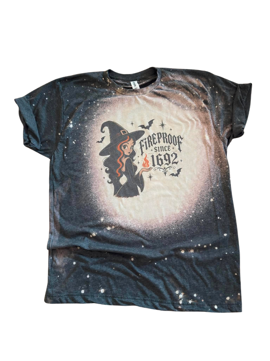 Fireproof Since 1692 - Bleached Tee 🔥🧙‍♀️