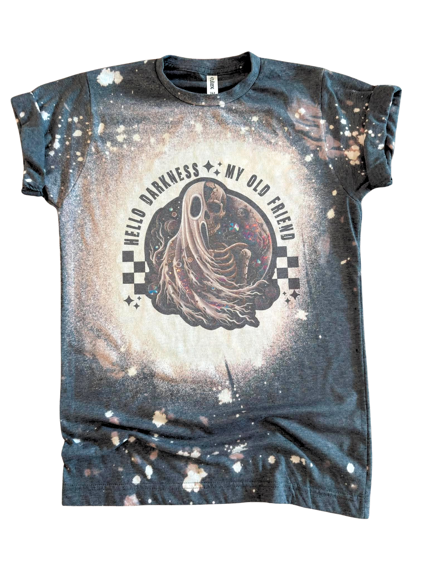 Hello Darkness My Old Friend - Bleached Tee 🌑👻