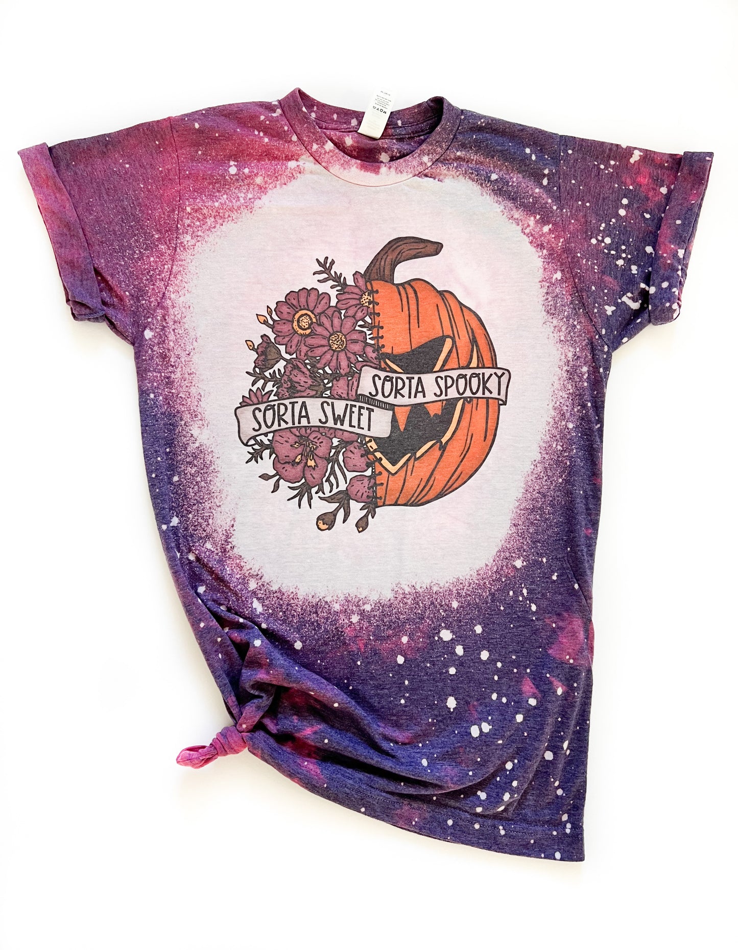 Sorta Sweet Sorta Spooky Halloween Bleached Tee