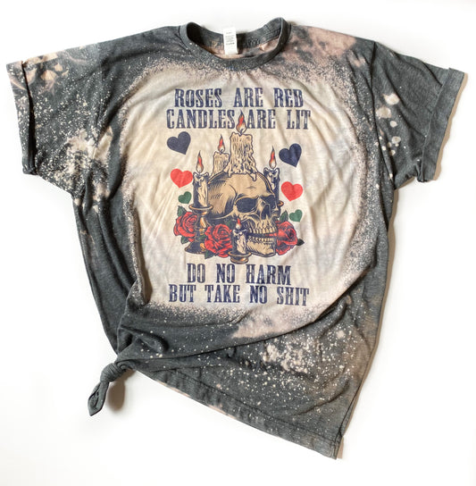 Do No Harm Take No Sh*t Skull + Candles Tee