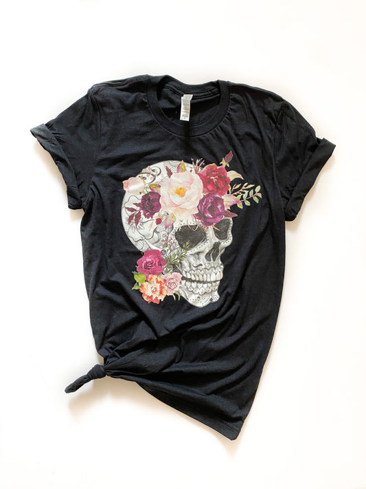 Floral Skull Tee