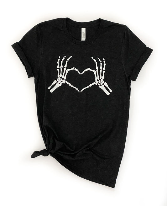 Skeleton Heart Valentines Tee